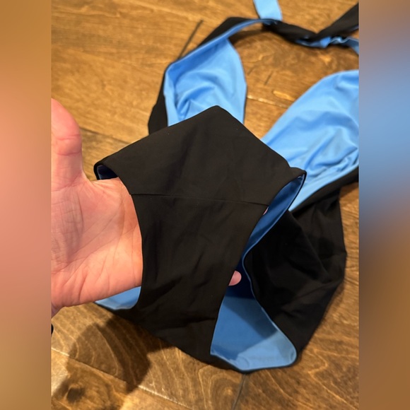 Tory Burch Biarritz Reversible One-Piece Swimsuit Painted Blue/Back Small - Picture 5 of 8